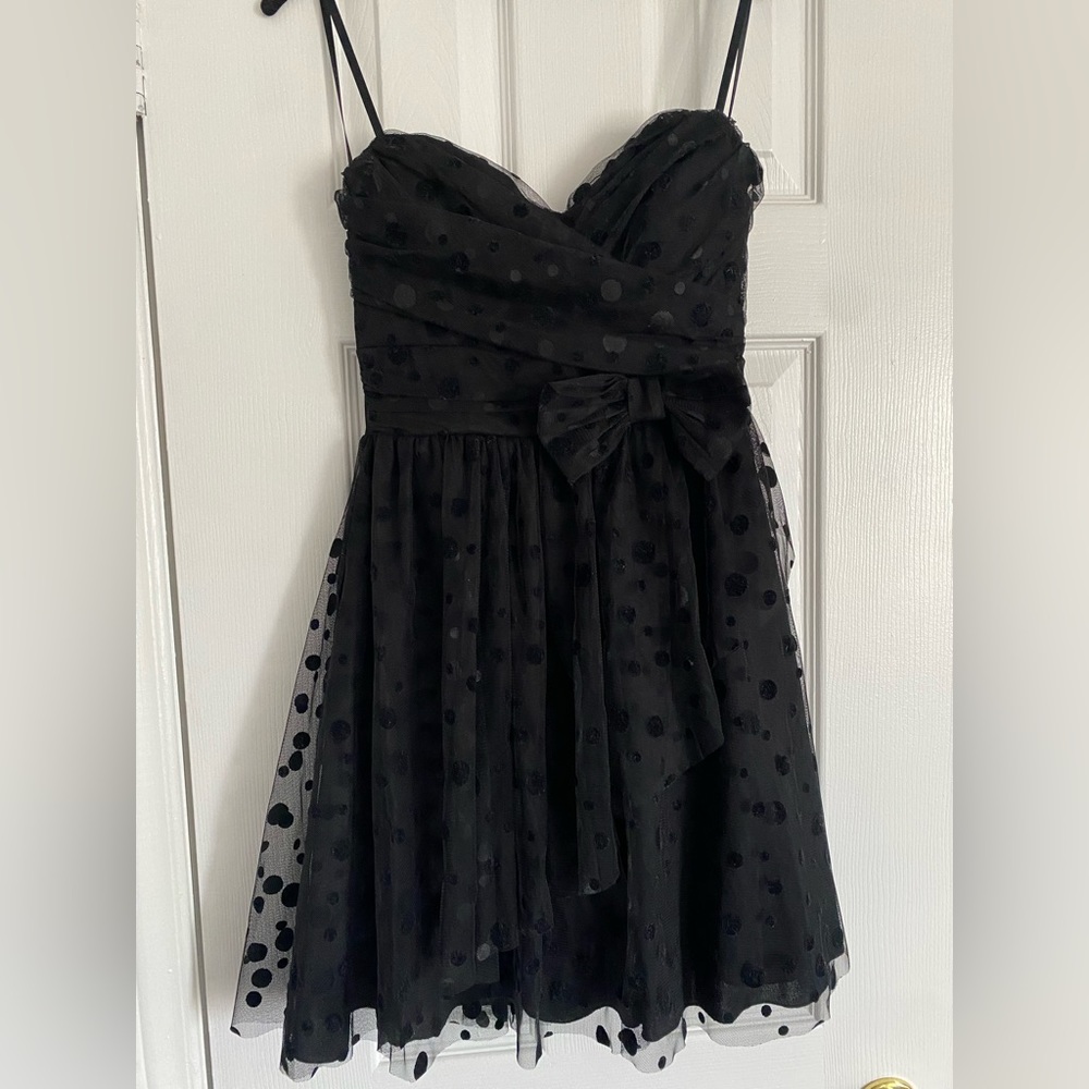 BNWT strapless mesh polka dot dress